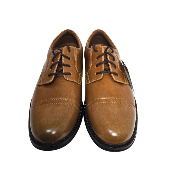 George Casual Dress Oxfords Shoes Men's Brown Branford Comfort Footbed Lace-Up - Picture 4 of 10